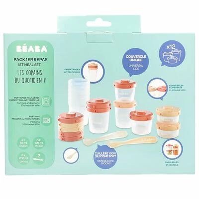 Beaba Récipients de stockage d'aliments 1st Meal Set Rose et corail – Image 5