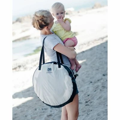 DERYAN Lit d'enfant escamotable Peuter Luxe à moustiquaire Crème – Image 5