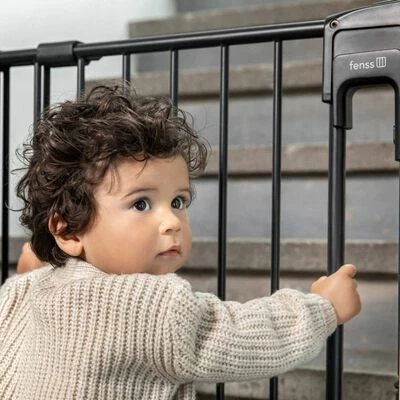 A3 Baby & Kids Barrière de sécurité SafeDoor Noir 75,5-116 cm – Image 5