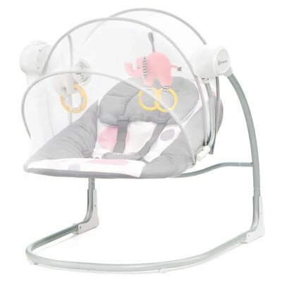 Kinderkraft Balancelle bébé MINKY Rose et gris – Image 5