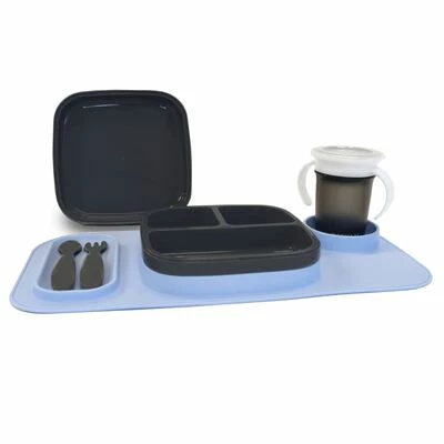 DERYAN Vaisselle enfant Silicone Quuby Gris – Image 5