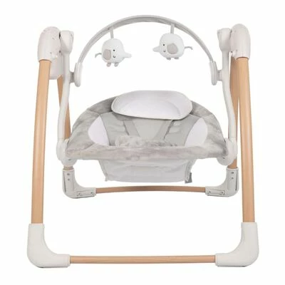 Bo Jungle Transat pour bébé portable Dolphy Naturel et blanc pur – Image 5