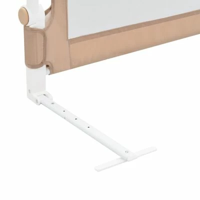 VidaXL Barrière de sécurité de lit d'enfant Taupe 120x42 cm Polyester – Image 6
