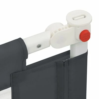 VidaXL Barrière de sécurité de lit d'enfant Gris foncé 140x25 cm Tissu – Image 6