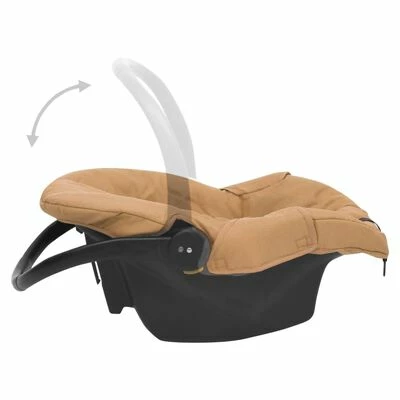 VidaXL Siège d'auto pour bébé Taupe 42x65x57 cm – Image 6