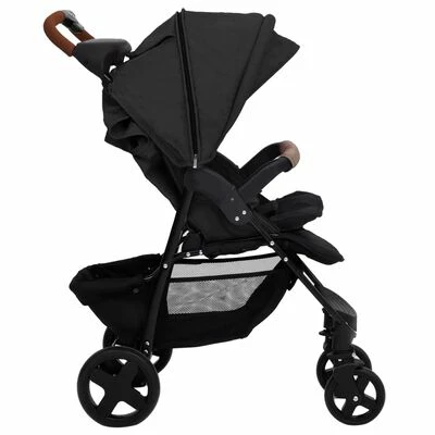 VidaXL Poussette pour bébé 3-en-1 Anthracite Acier – Image 6