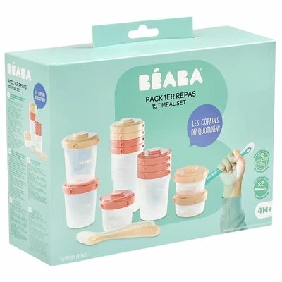 Beaba Récipients de stockage d'aliments 1st Meal Set Rose et corail – Image 6